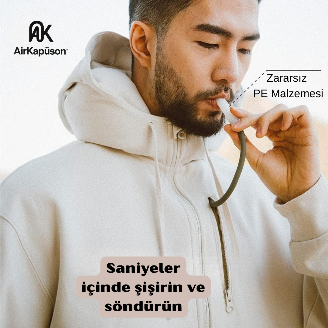 AirKapüşon™ Şişirilebilir Boyun Destekli Premium Kapüşonlu